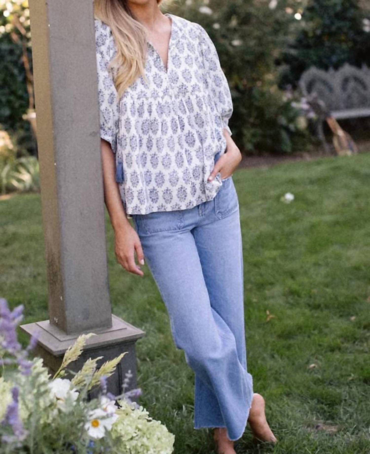 Marea - Steph Cotton Blouse Top