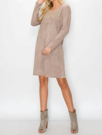 Joh - Aurora Suede Long Sleeve Dress