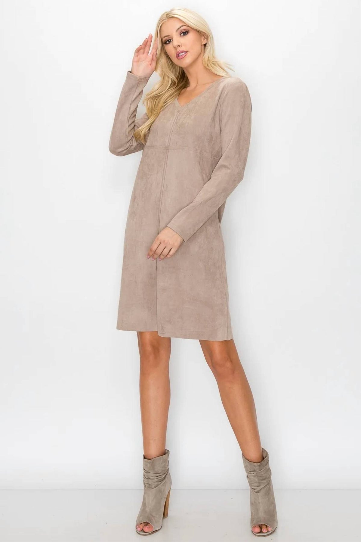 Joh - Aurora Suede Long Sleeve Dress