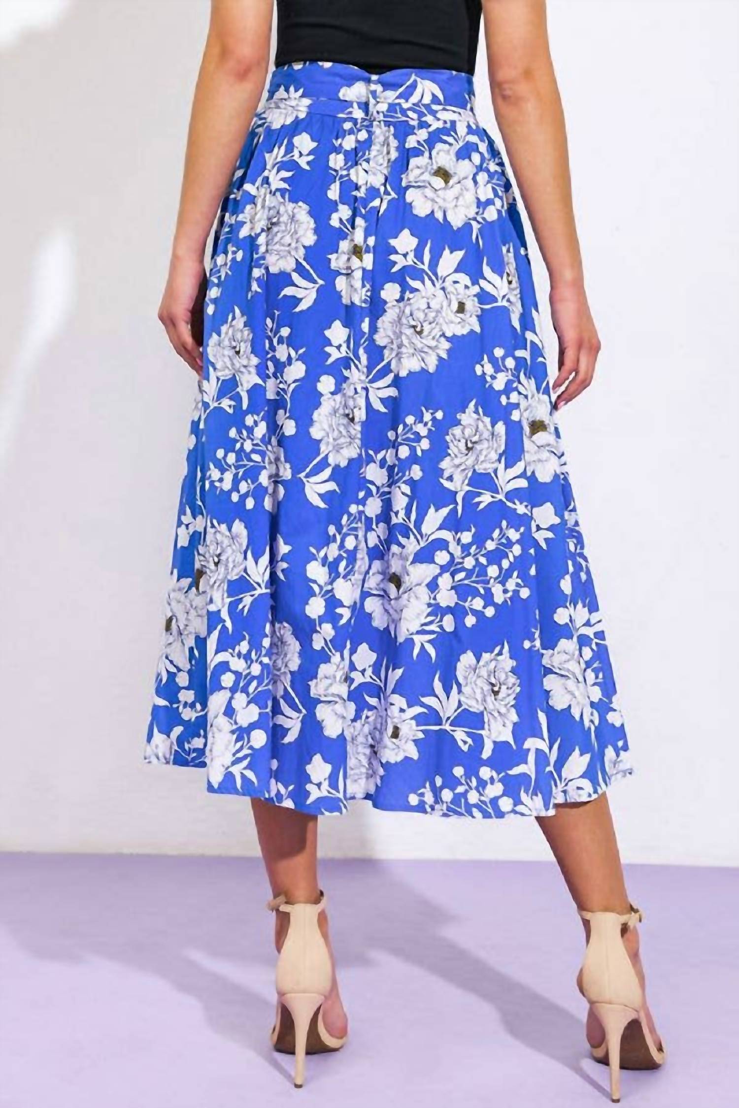 Flying Tomato - Printed Poplin Skirt