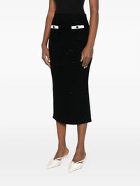Self-Portrait - Textured Knit Midi Skirt