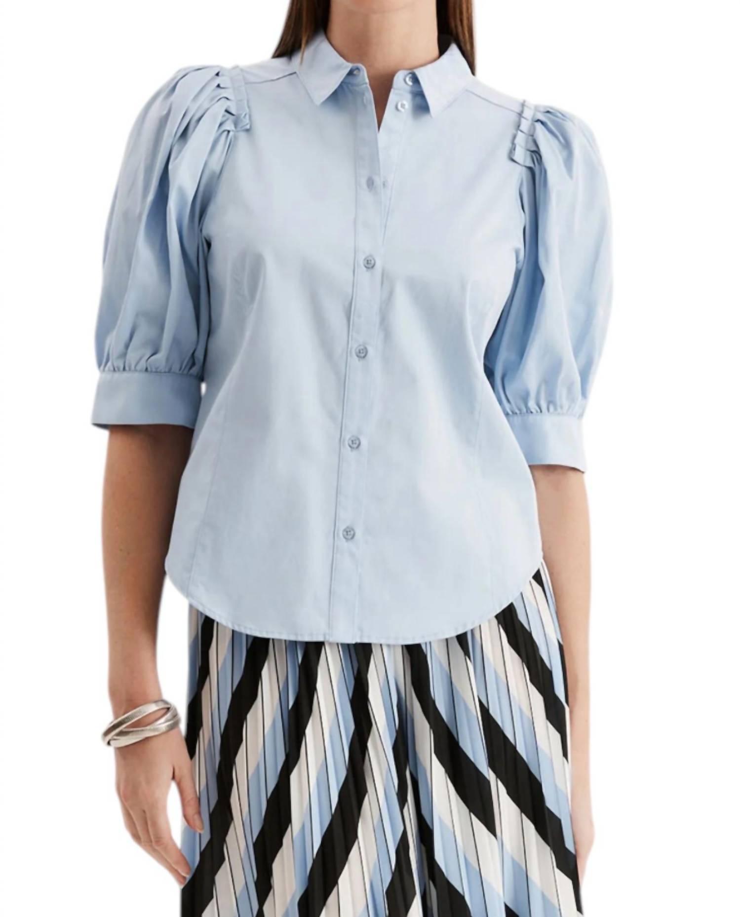 Tyler Boe - Dana Pleated Shoulder Blouse