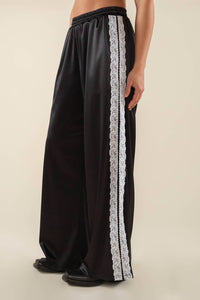 Nlt - Women's Nena Satin Lace Track Pant