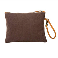 Myra Bags Woven Canvas Clutch Bag in multi - women's bag - alternate view