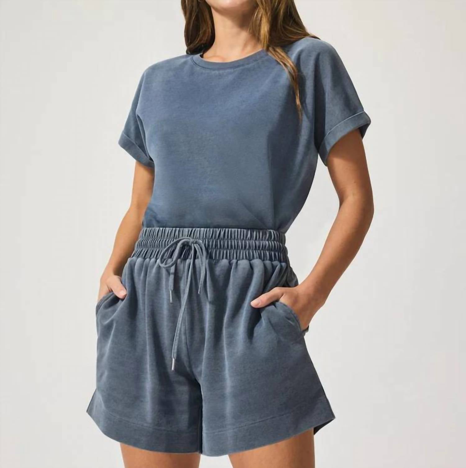 Splendid - High Rise Drawstring Shorts
