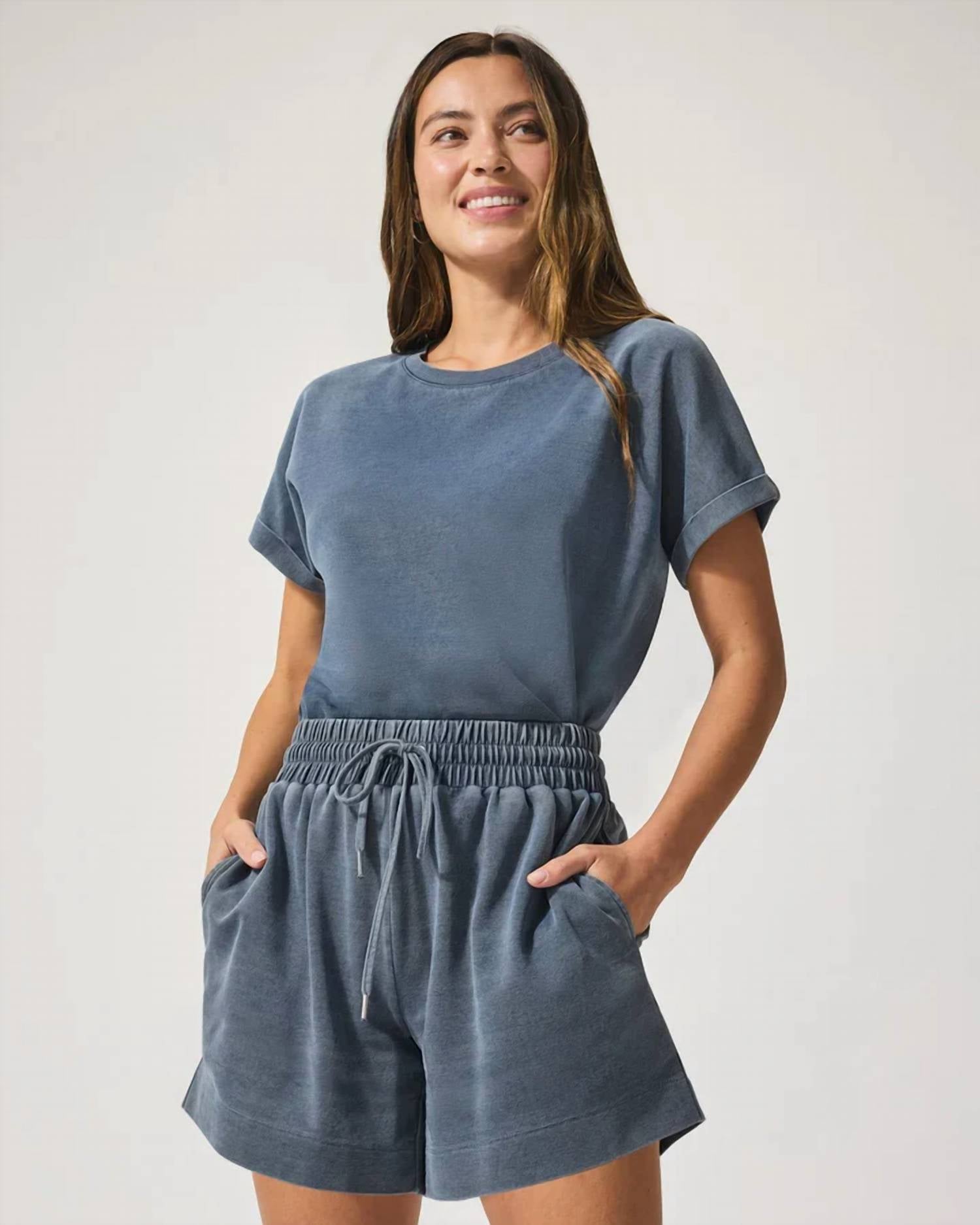 Splendid - High Rise Drawstring Shorts