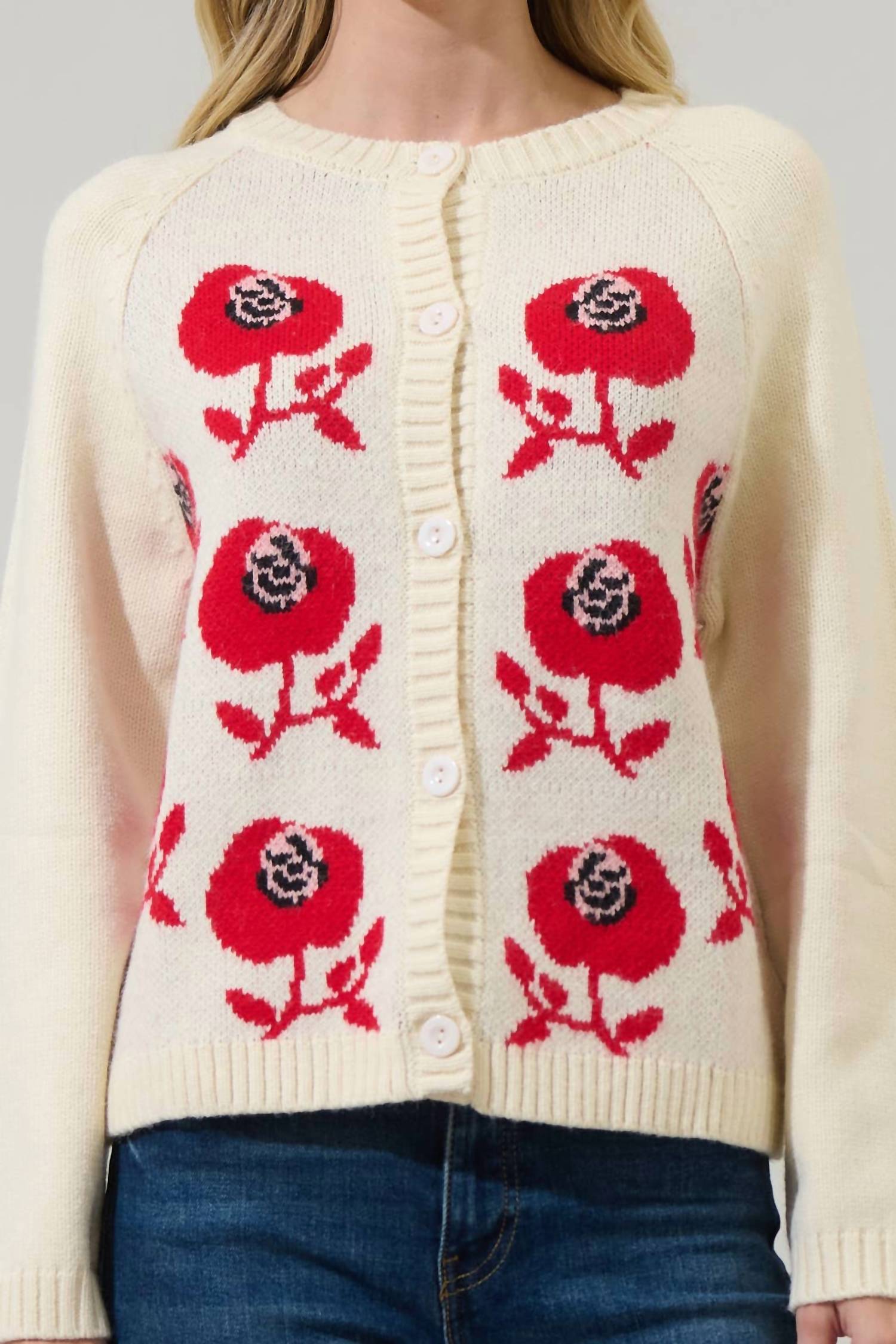 Sugarlips - Peralta Floral Cardigan
