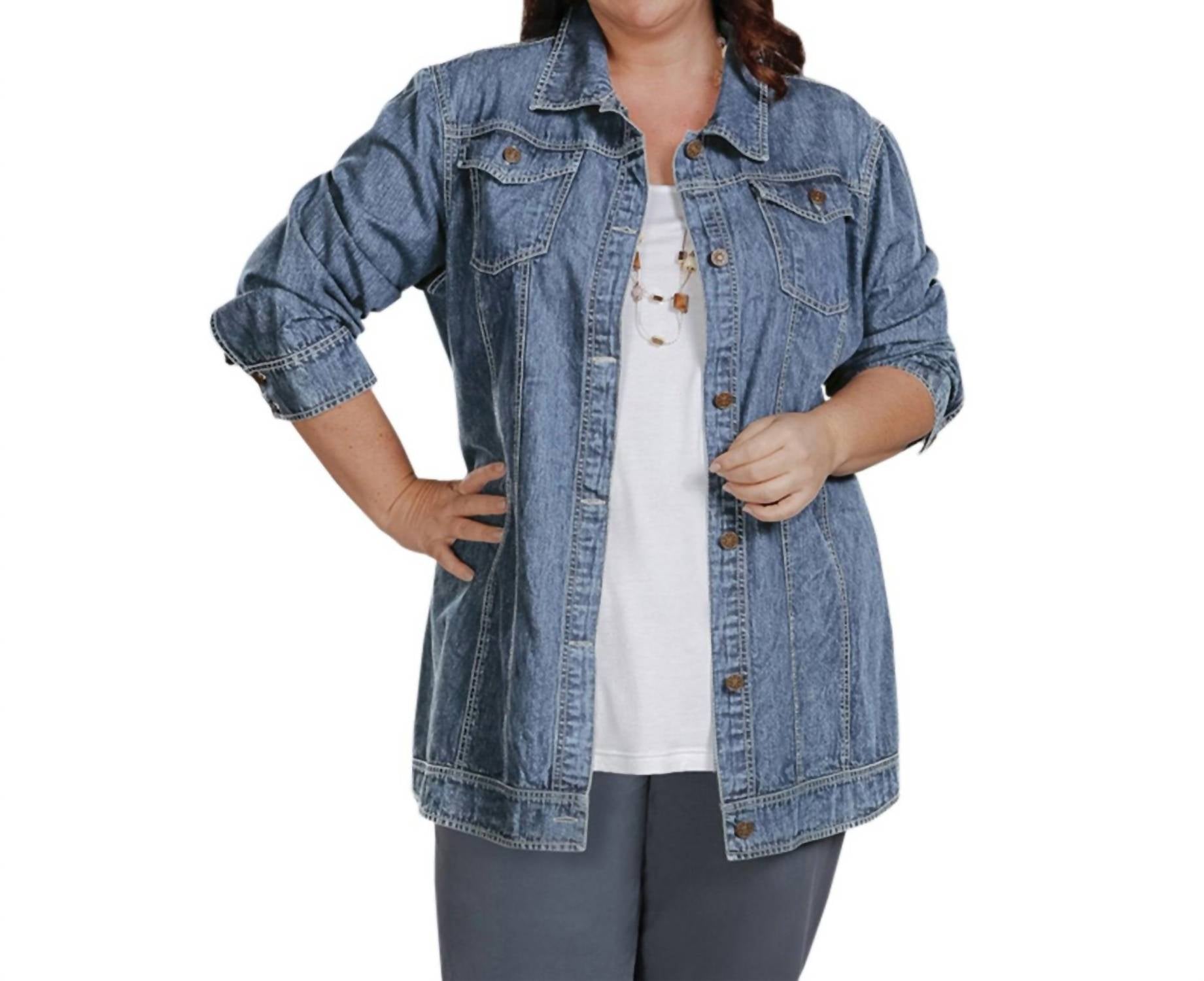 On The Plus Side - Rydel Denim Jacket - Plus Size