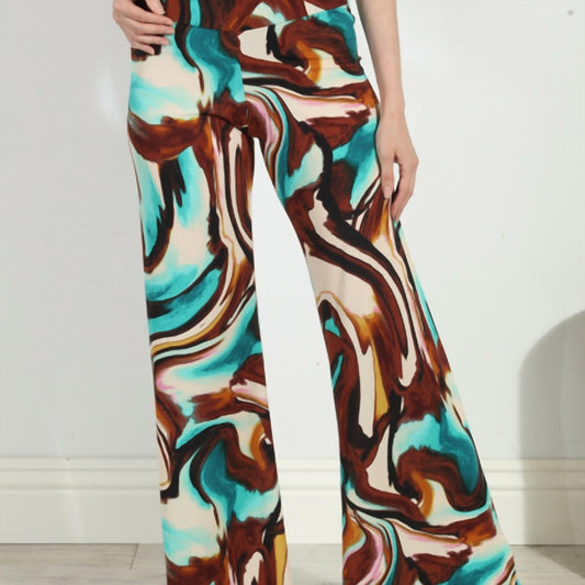 Veronica M - Wide Leg Print Pants