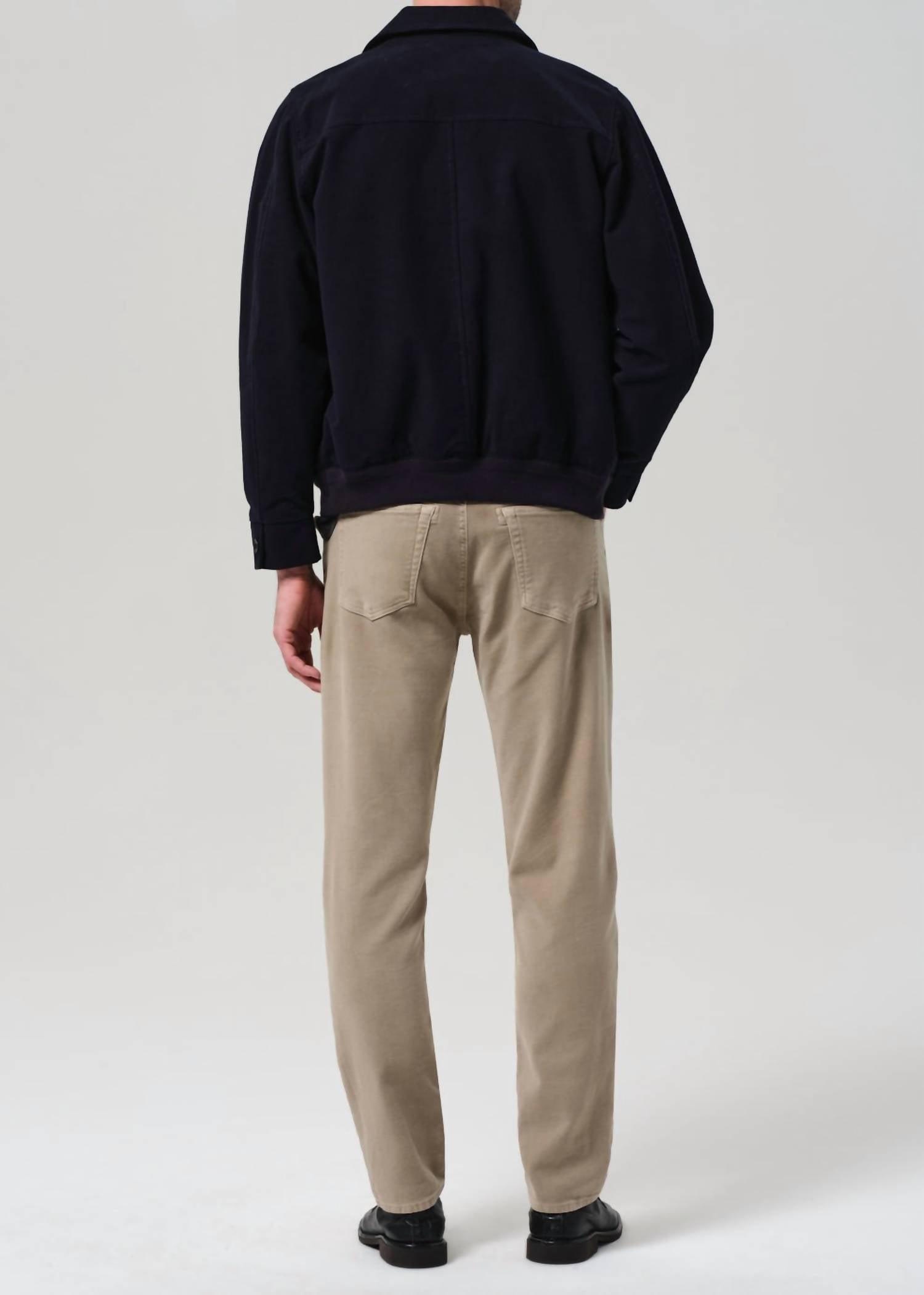 Citizens of Humanity Adler French Terry Slim Straight Jeans in vintage stone - men's jeans - detail view