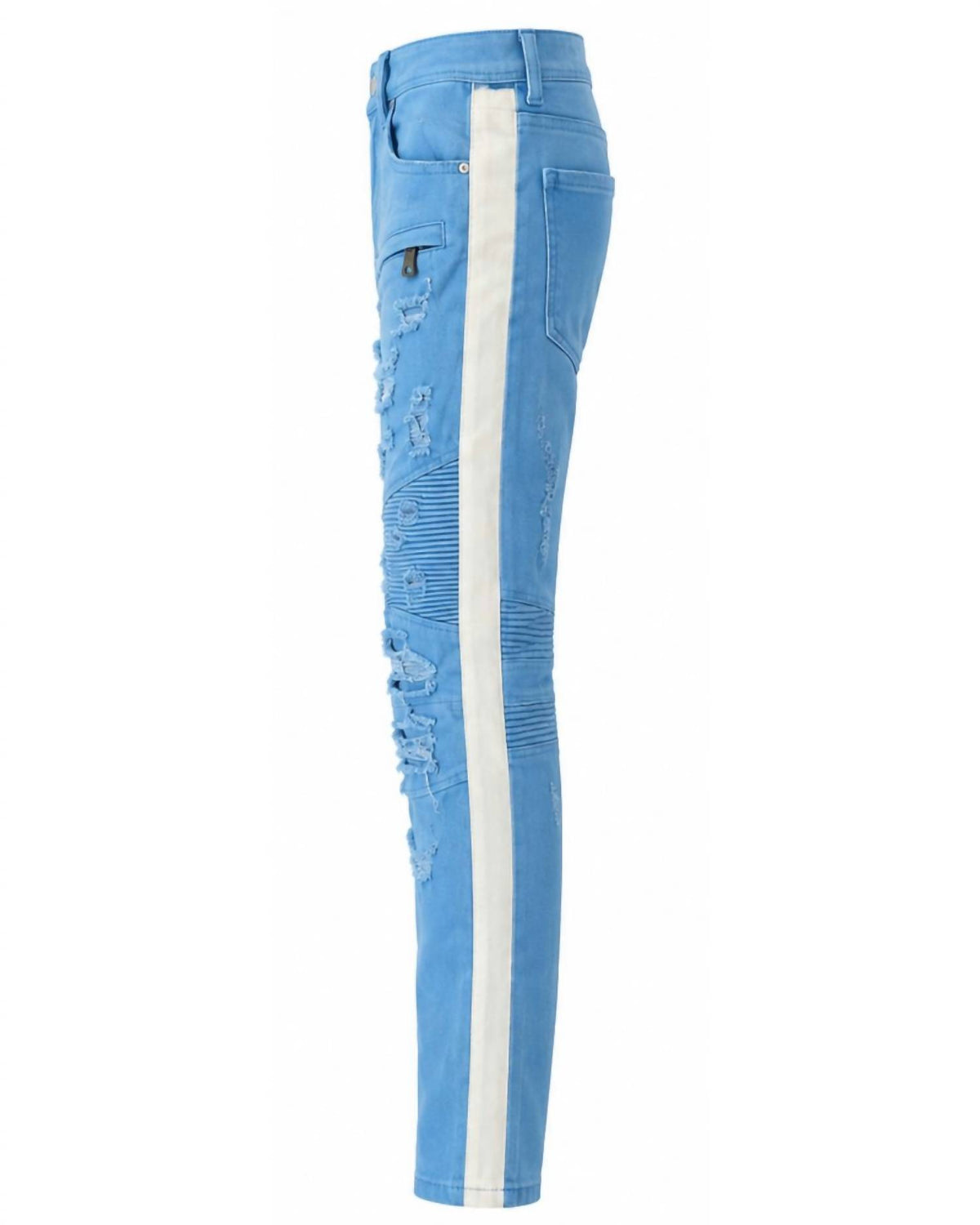 Preme - Men's Distressed Moto Skinny Jeans