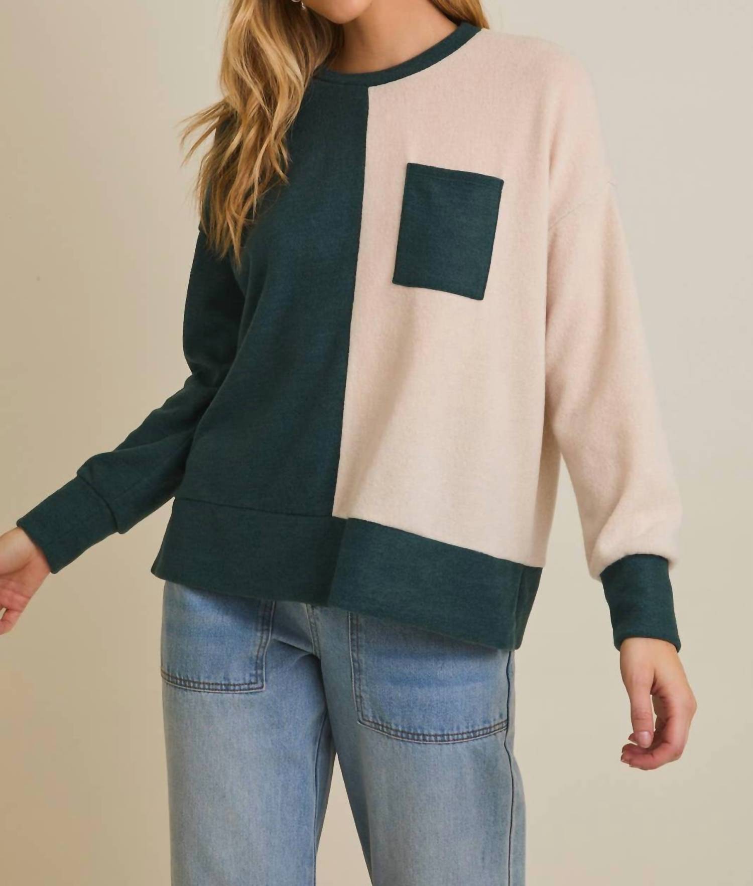 Gilli - Brushed Color Block Top
