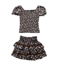 Flowers By Zoe - Girls' Print Ruffle Skirt