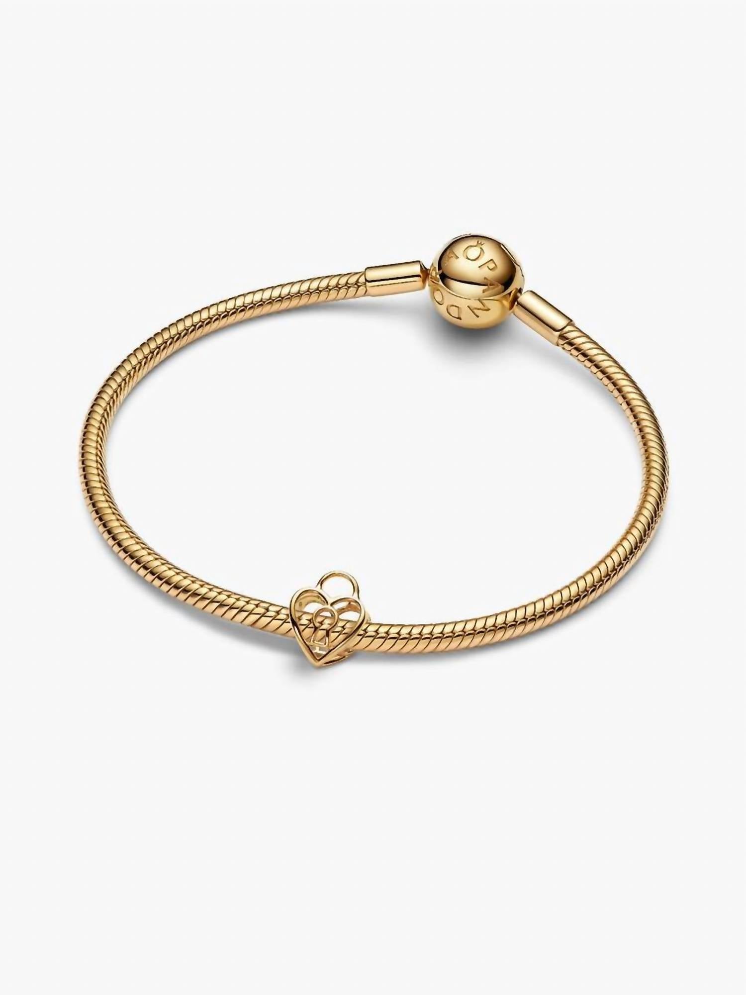 Pandora - Openwork Heart Padlock Charm