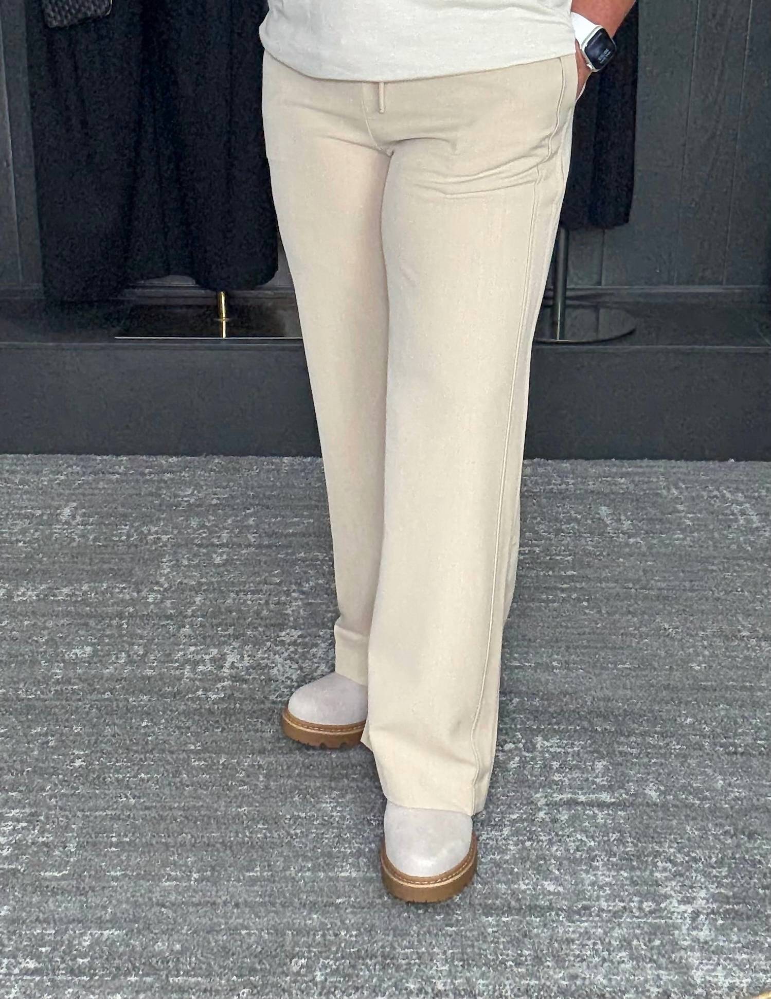Before You Collection - Wide Leg Side Detail Pants