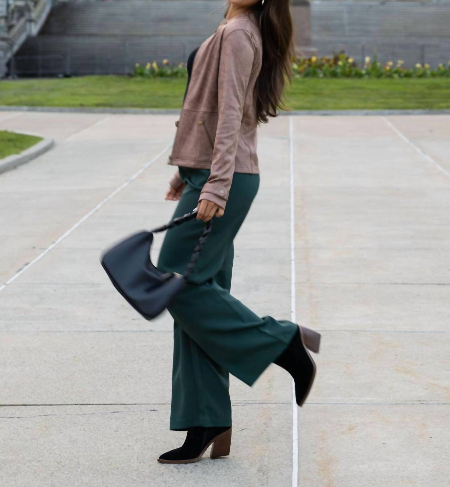 Grace And Lace - Pocketed Wide Leg Pants