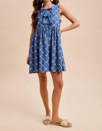 In-Loom - Embroidered Bow Mini Dress