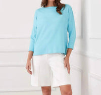 Karen Kane - Ribbed Boatneck Top
