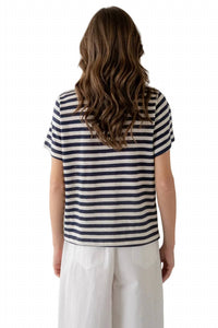 Elle Grey - Classic Bold Stripe Crew Tee
