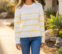Karen Kane - Stripe Crewneck Sweater