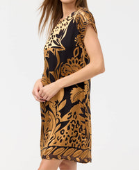 Johnny Was DAIYU DRESS in davidii burnout - women's dress - detail view