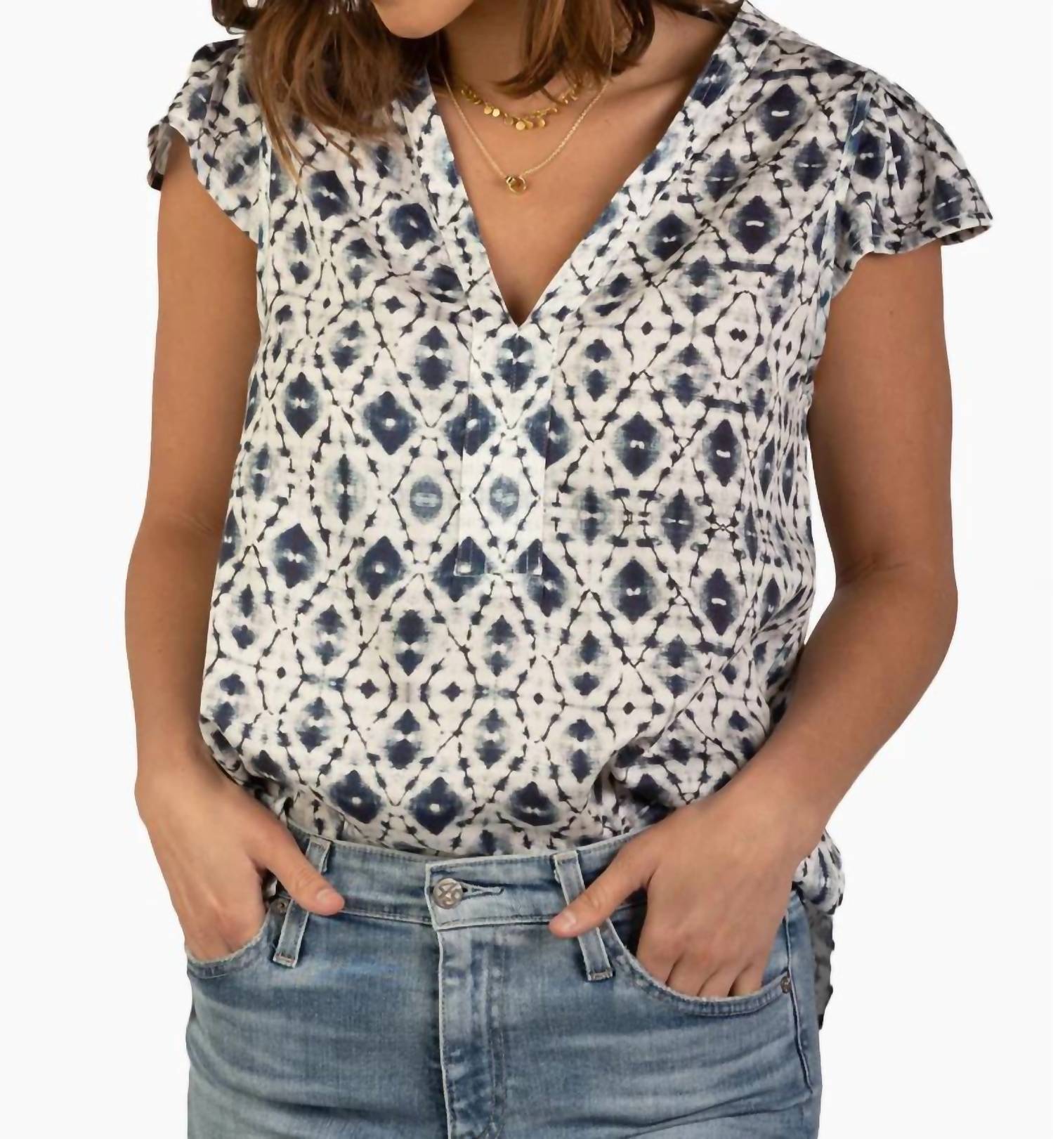 Dylan - Riley Blouse With Stitch Details