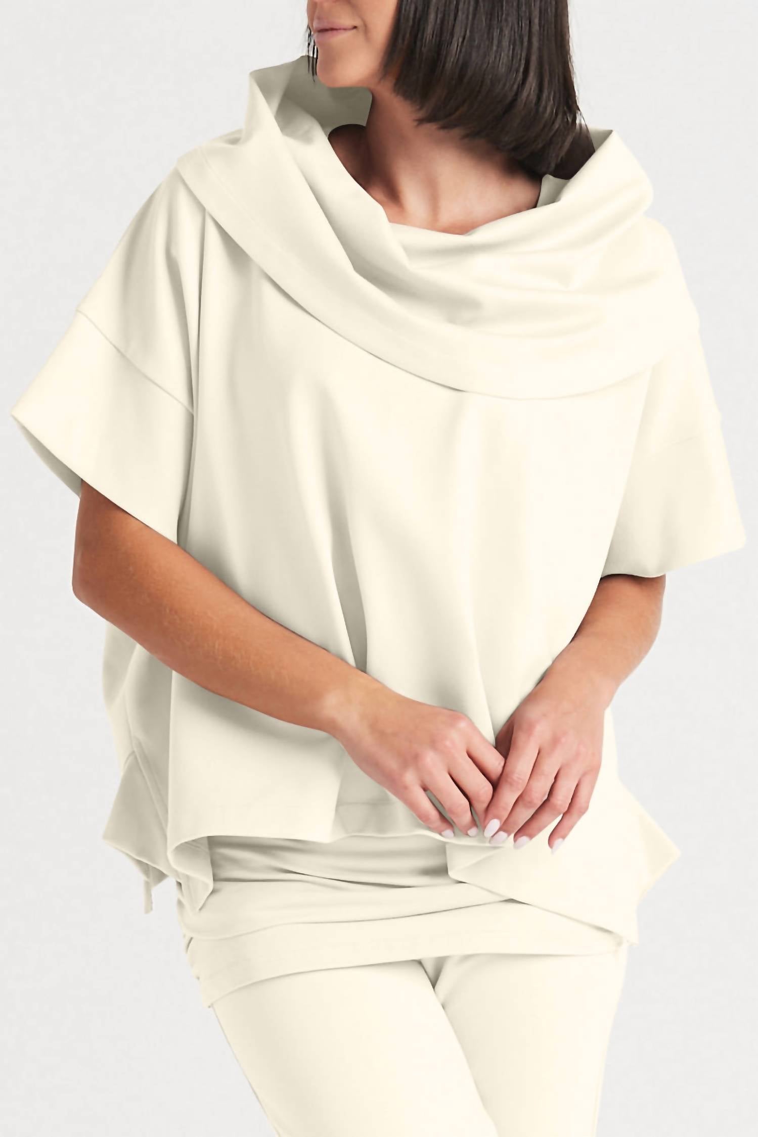 Planet By Lauren G. - Scuba Drape Neck Top