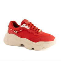 Andrea Women's Urban Casual Chunky Sneakers in red - women's sneaker