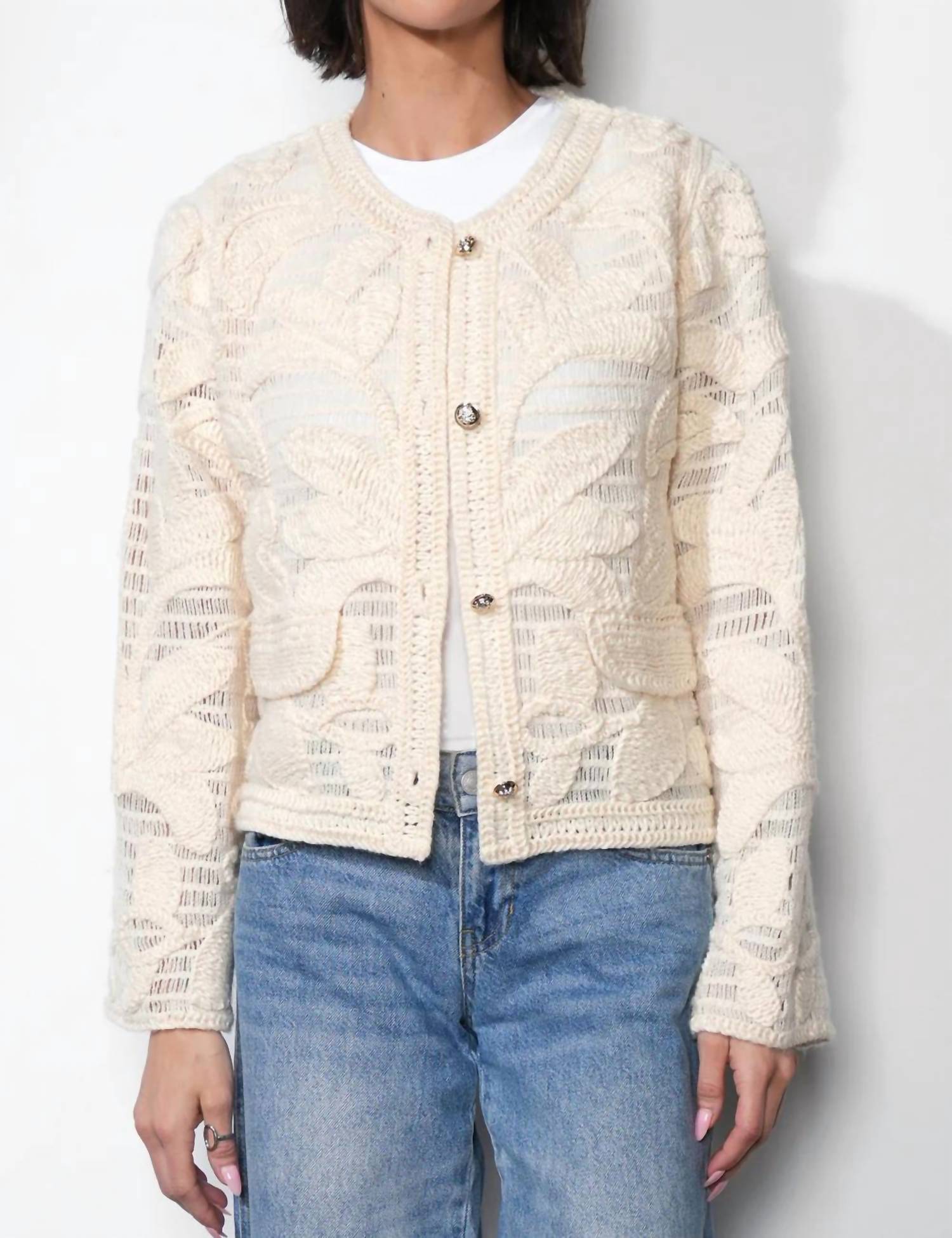 Greylin - Sutton Crochet Cardigan