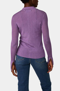 French Connection - Lurex Mix Collard Top