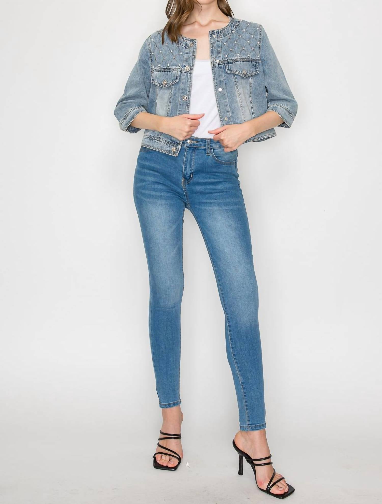 Joh - Daphne Jacket With Studs & Pearls
