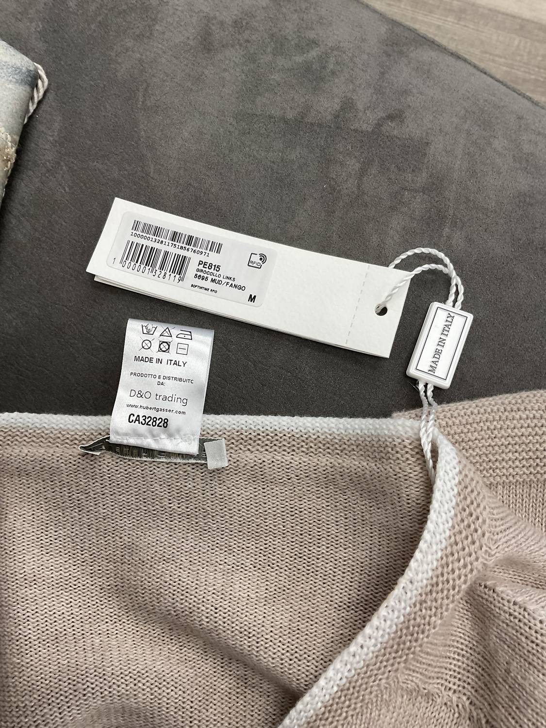 Hubert Gasser - BEIGE COTTON 3/4 SLEEVE SWEATER