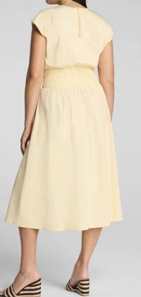 Spanx - Poplin V-Neck Smocked Midi Dress