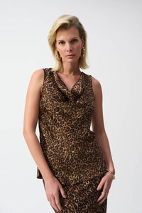 Joseph Ribkoff - Animal Print Cowl Neck Top