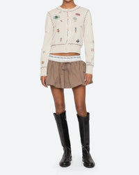 Sea - Claira Embroidered Knit Cardigan