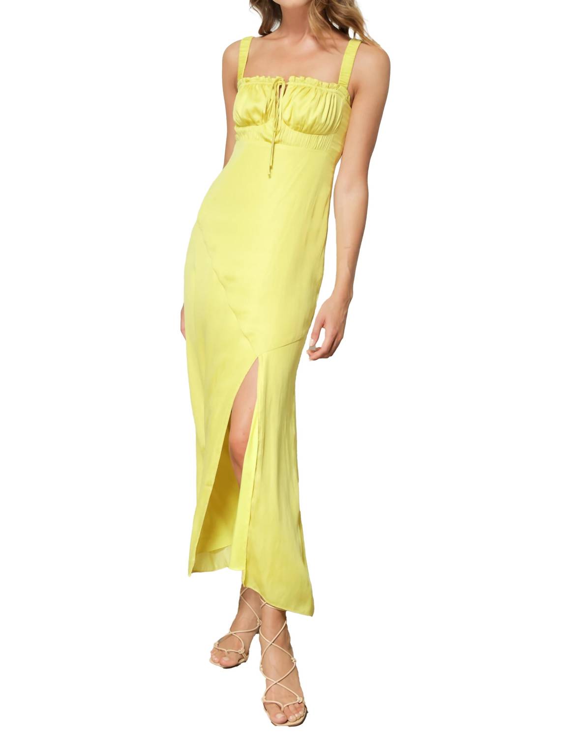 Line And Dot - Tie Neckline Brooke Midi Dress