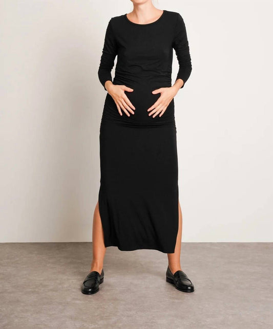 Nom Maternity - Curve Long Sleeve Maternity Maxi Dress