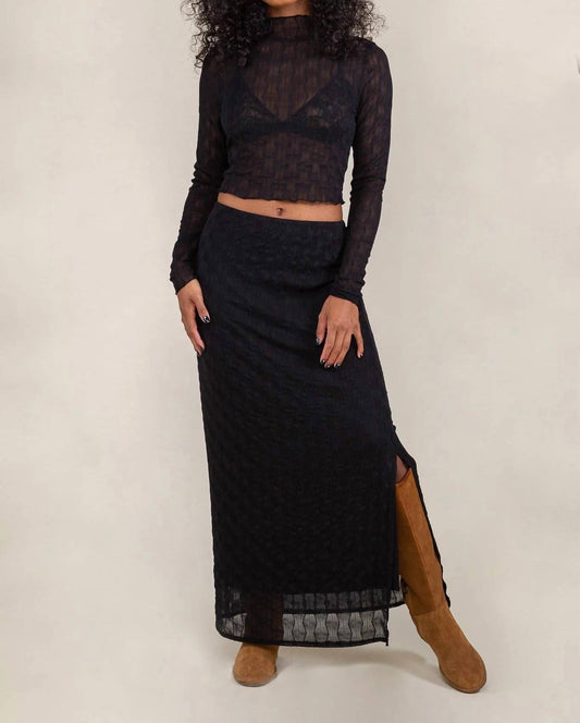 Nlt - Jacquard Mesh Maxi Skirt - Plus