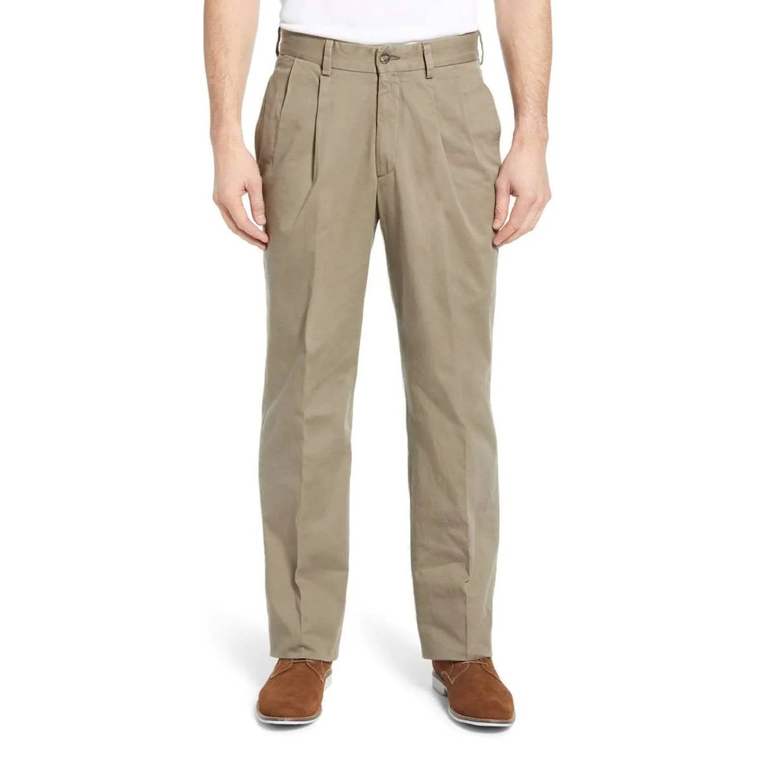 Charleston Khakis - Washed Khakis Pant - Oak Double Reverse Pleat