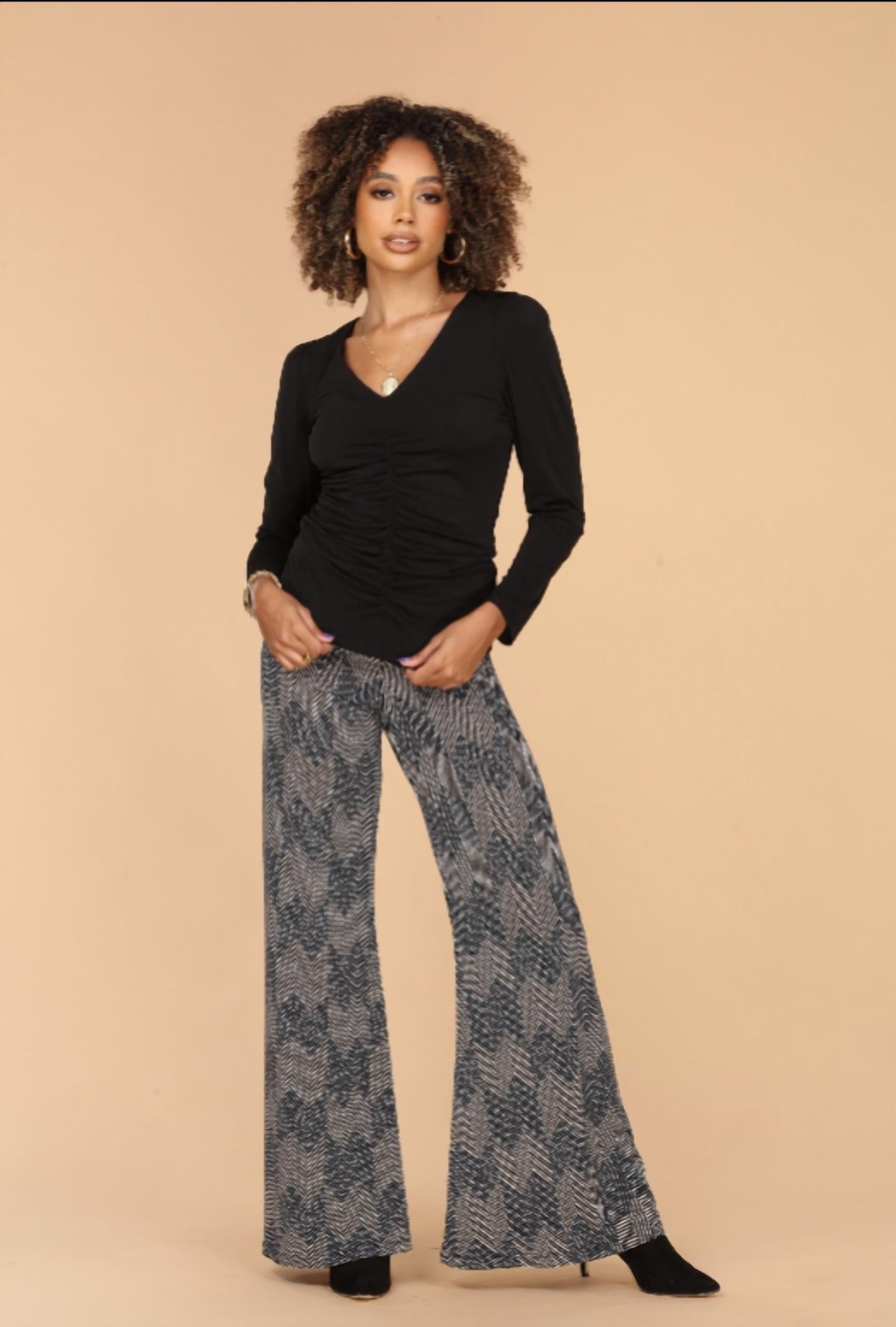 Veronica M - Wide Leg Pant w/ Waistband