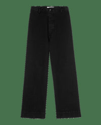 THE GREAT. Seafair Wide Leg Jean in carbon - women's jeans - alternate view