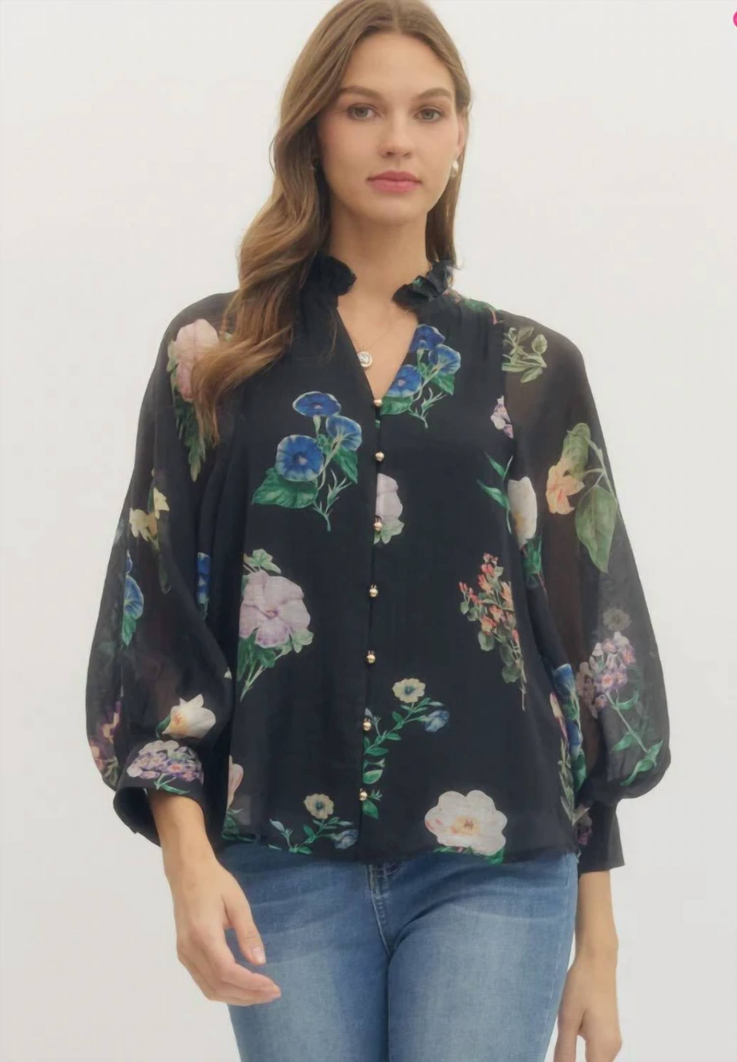 Entro - After Hours Floral Top