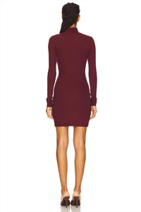Eterne - Ribbed Turtlenck Mini Dress