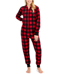 Family Pjs - Big Kids Girls Matching 1 Piece Printed Pajamas Onesie