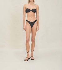 Devon Windsor Noah Bikini Top in raven - women's swimwear