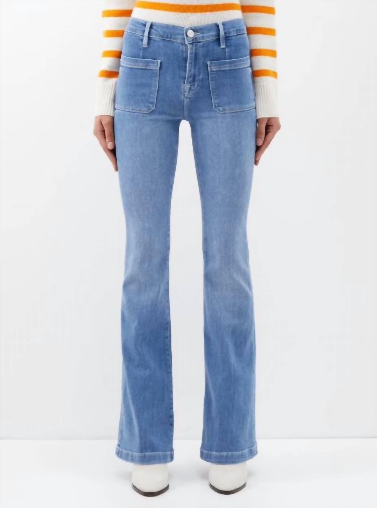 FRAME LE BARDOT FLARE JEANS in jonah - women's jeans