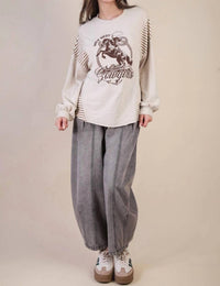 Very J - Wild West Cowgirls Western Graphic Knit Top