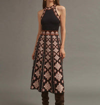 Cara Cara Sandrinna Dress in vintage scarf black - women's dress