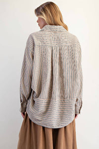 Easel - Stripe Button Down Shirt