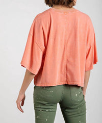 Easel - Oversize Crop Star Top